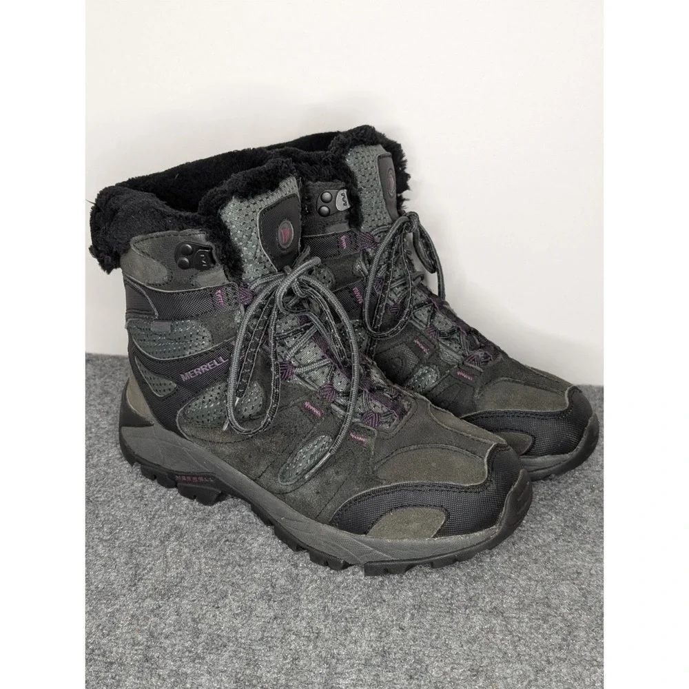 Merrell Black Damson Women's Size 8 Hiking Boots 200 Gram Insulated J097136C